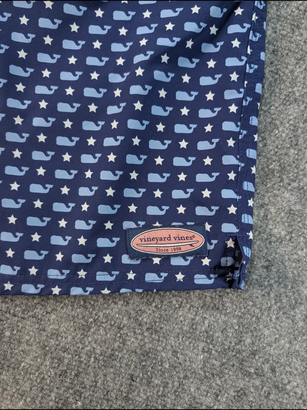 Vineyard Vines Boy's Red & Navy Two-Panel Swim Shorts